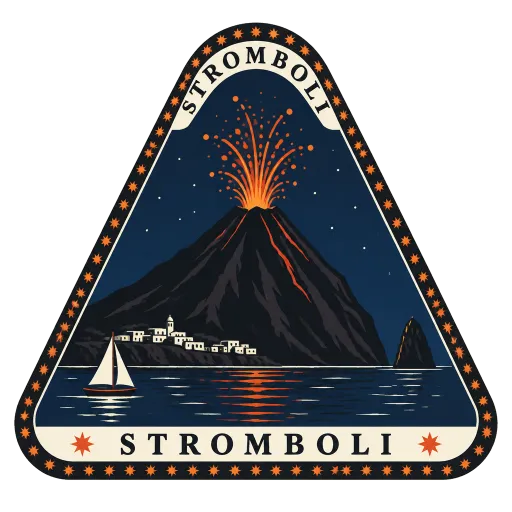 Stromboli travel stamp