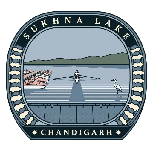 Sukhna Lake travel stamp