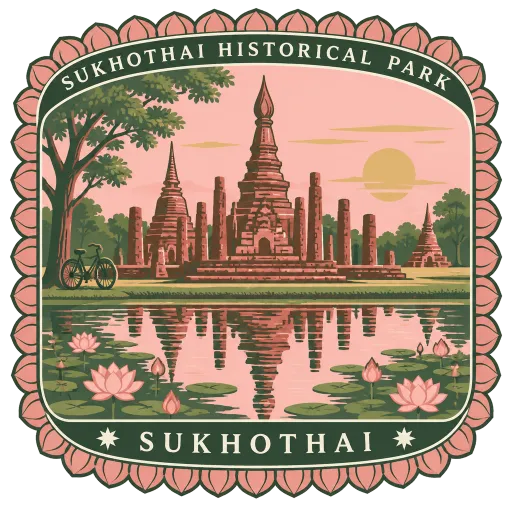 Sukhothai Historical Park travel stamp
