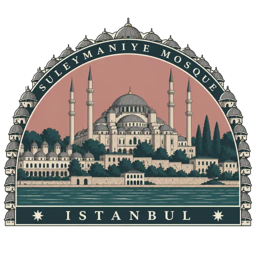 Süleymaniye Mosque travel stamp