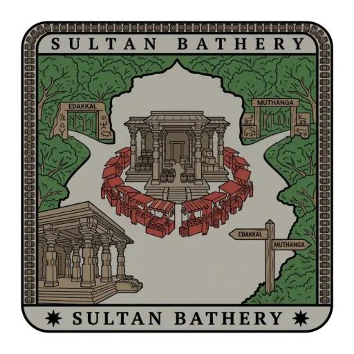 Sultan Bathery travel stamp