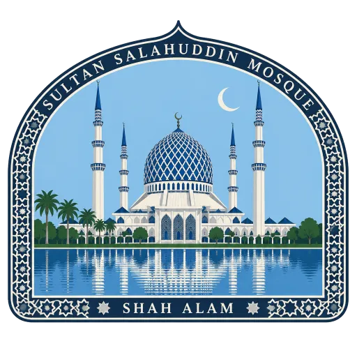 Sultan Salahuddin Abdul Aziz Shah Mosque travel stamp