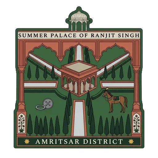 Summer Palace of Ranjit Singh travel stamp