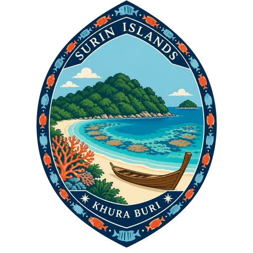 Surin Islands travel stamp