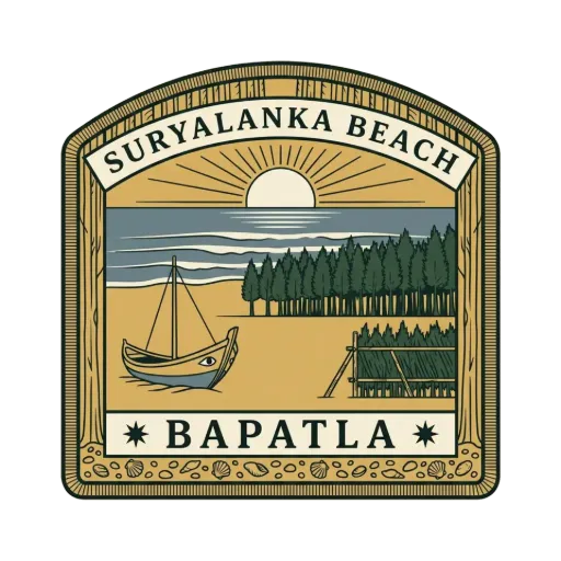 Suryalanka Beach travel stamp