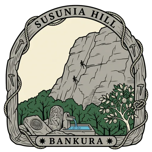 Susunia Hill travel stamp
