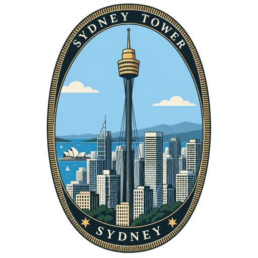 Sydney Tower travel stamp