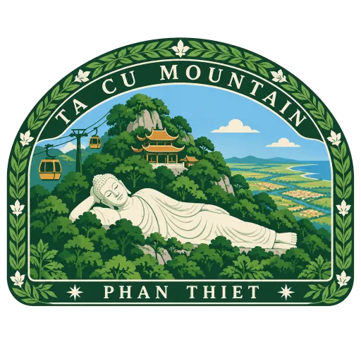 Ta Cu Mountain travel stamp