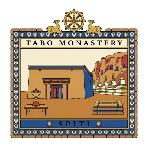 Tabo Monastery travel stamp
