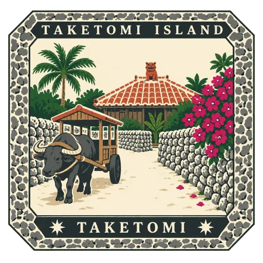 Taketomi Island travel stamp