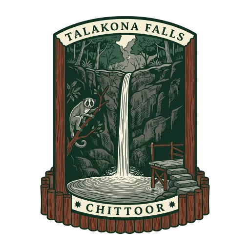 Talakona Falls travel stamp