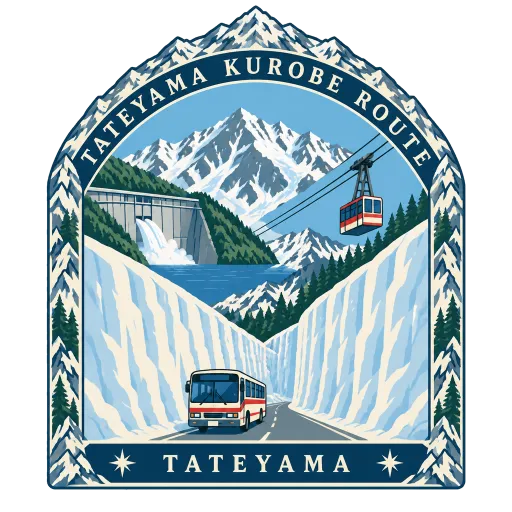 Tateyama Kurobe Alpine Route travel stamp