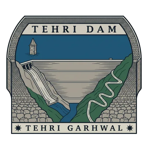 Tehri Dam travel stamp