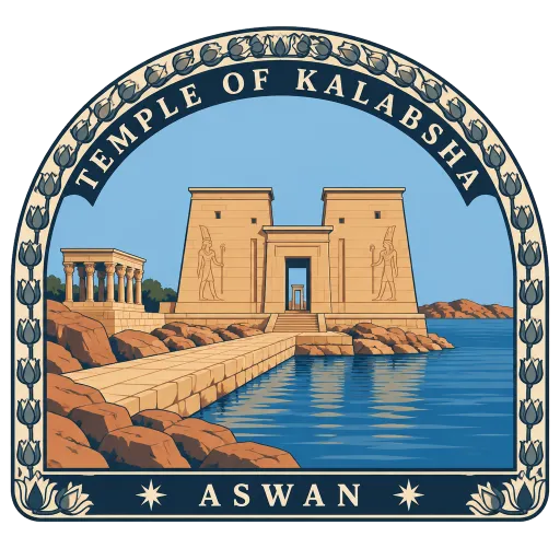 Temple of Kalabsha travel stamp