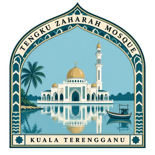 Tengku Tengah Zaharah Mosque travel stamp