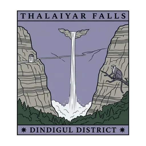 Thalaiyar Falls travel stamp
