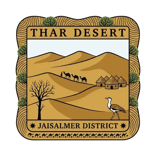 Thar Desert travel stamp