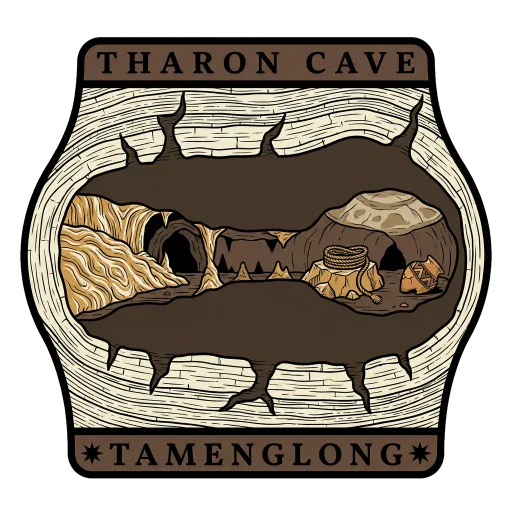 Tharon Cave travel stamp