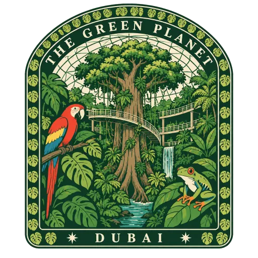 The Green Planet travel stamp