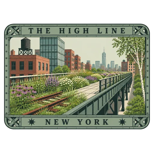 The High Line travel stamp
