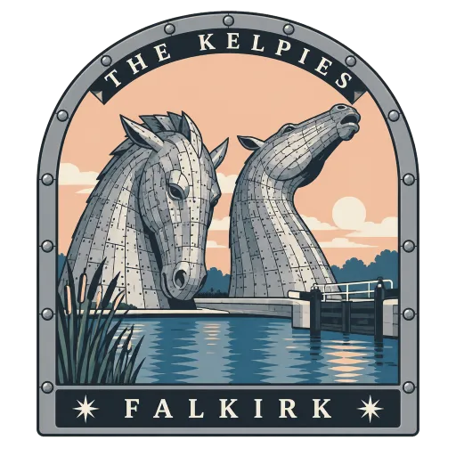 The Kelpies travel stamp