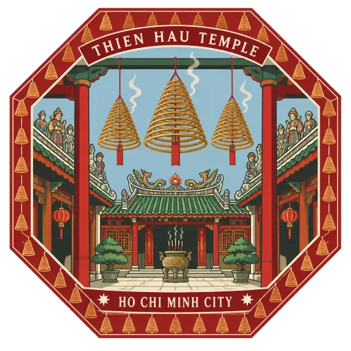 Thien Hau Temple travel stamp