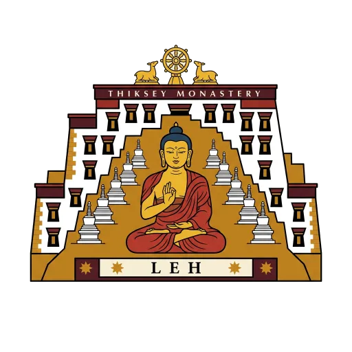 Thiksey Monastery travel stamp