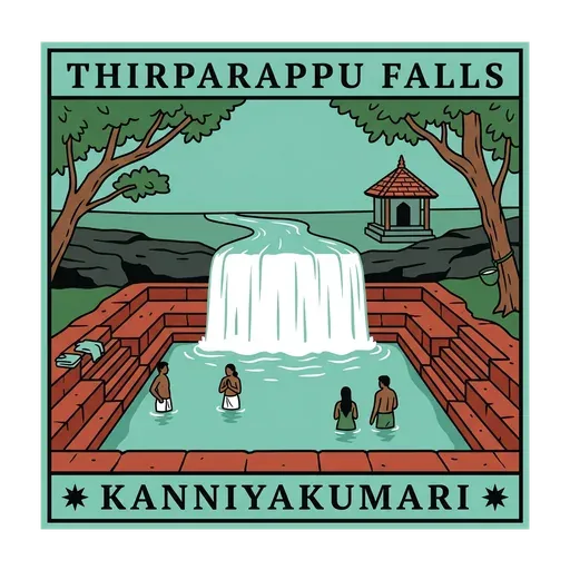 Thirparappu Falls travel stamp