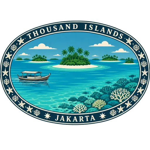 Thousand Islands travel stamp