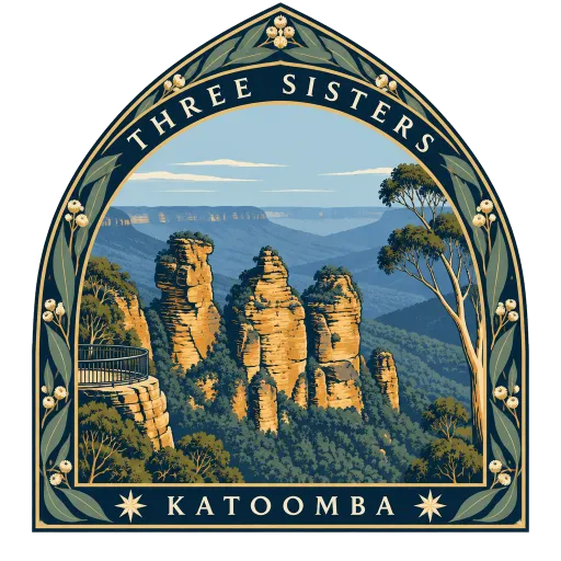 Three Sisters travel stamp
