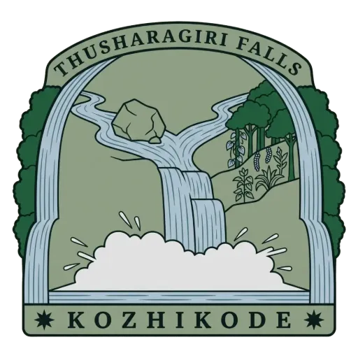 Thusharagiri Falls travel stamp
