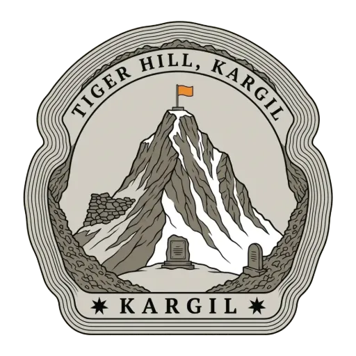 Tiger Hill, Kargil travel stamp