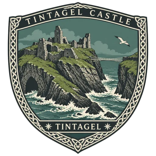 Tintagel Castle travel stamp