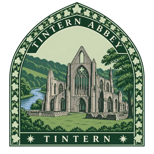 Tintern Abbey travel stamp