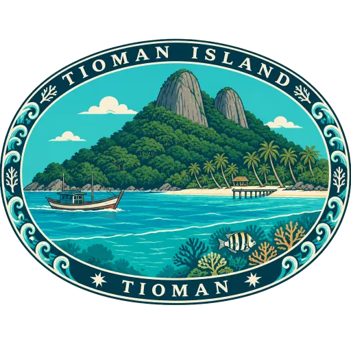 Tioman Island travel stamp