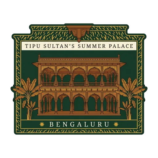 Tipu Sultan's Summer Palace travel stamp