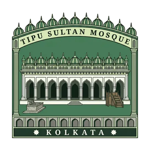 Tipu Sultan Mosque travel stamp