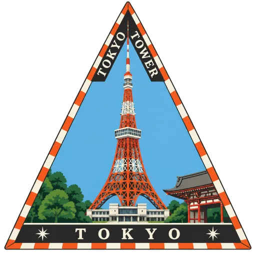 Tokyo Tower travel stamp