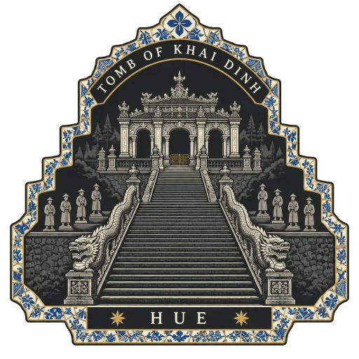 Tomb of Khai Dinh travel stamp