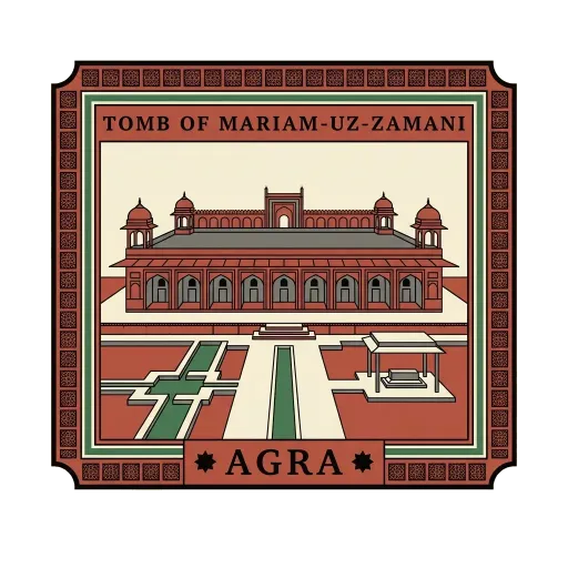 Tomb of Mariam-uz-Zamani travel stamp