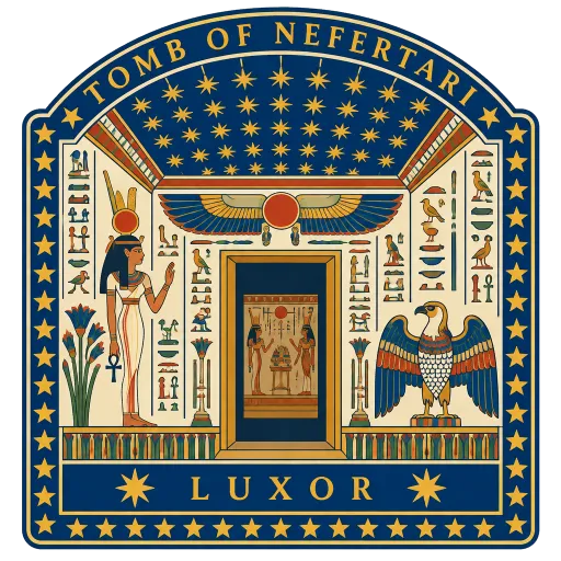 Tomb of Nefertari travel stamp