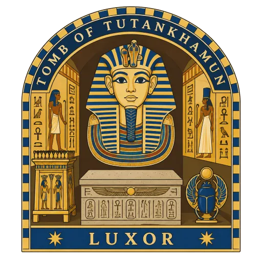 Tomb of Tutankhamun travel stamp