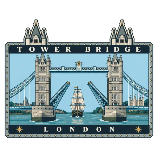 Tower Bridge travel stamp