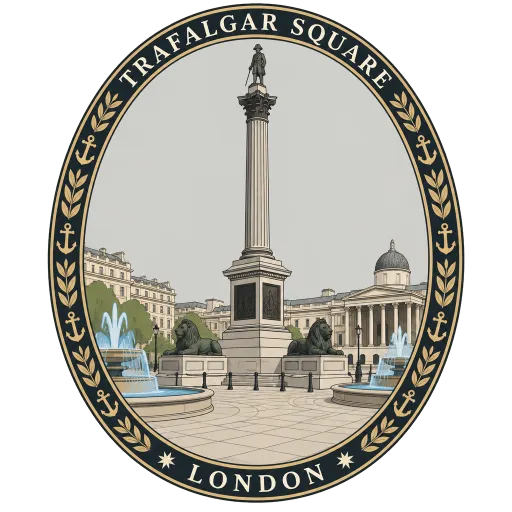 Trafalgar Square travel stamp