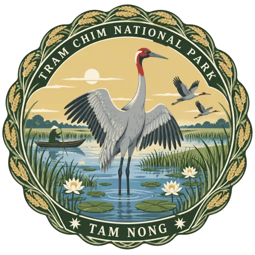 Tram Chim National Park travel stamp