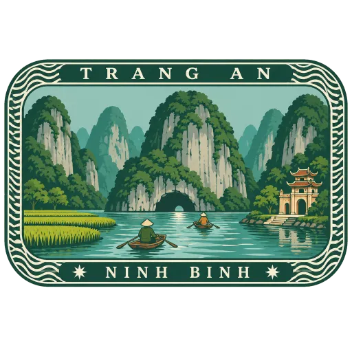 Trang An travel stamp