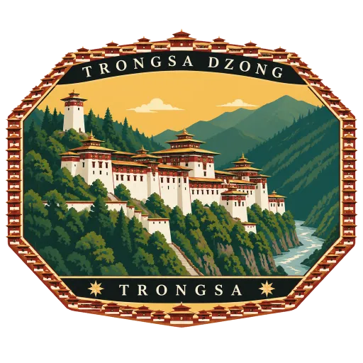 Trongsa Dzong travel stamp