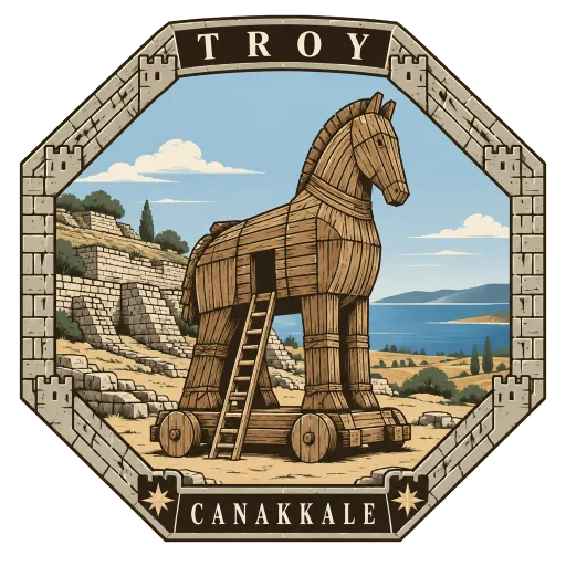 Troy travel stamp