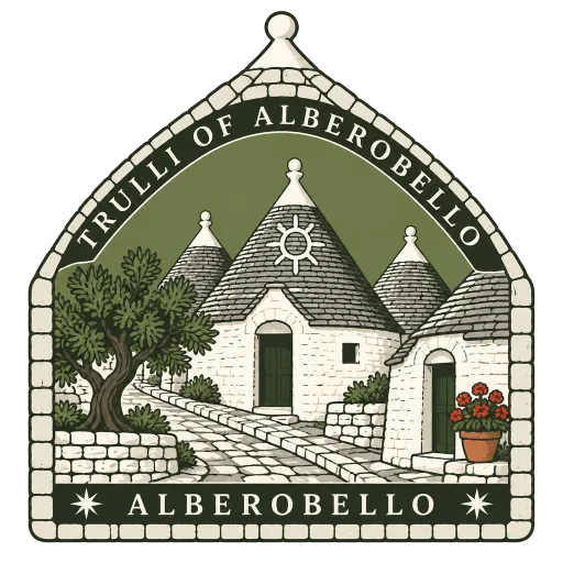 Trulli of Alberobello travel stamp