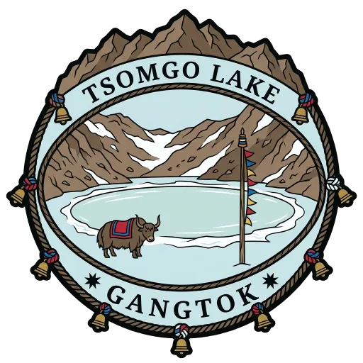 Tsomgo Lake travel stamp